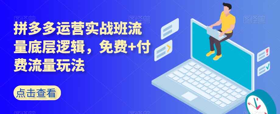图片[1]-拼多多运营实战课程：流量底层逻辑，免费+付费流量玩法（11节课）-天边资源网