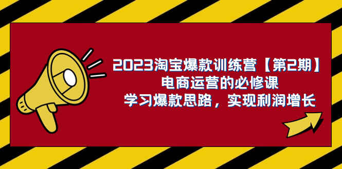 图片[1]-2023淘宝电商运营必修课，学习爆款思路，实现利润增长-天边资源网