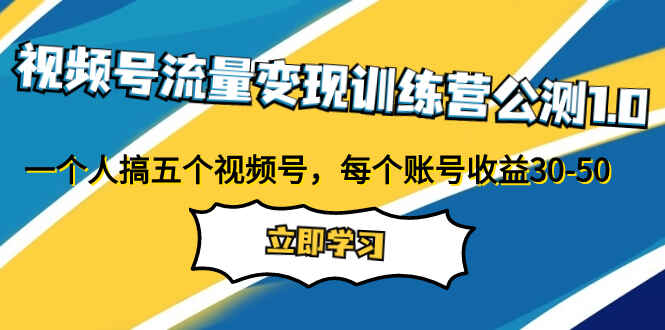 图片[1]-视频号流量变现课程：一个人搞五个视频号，每个账号收益30~50【揭秘】-天边资源网