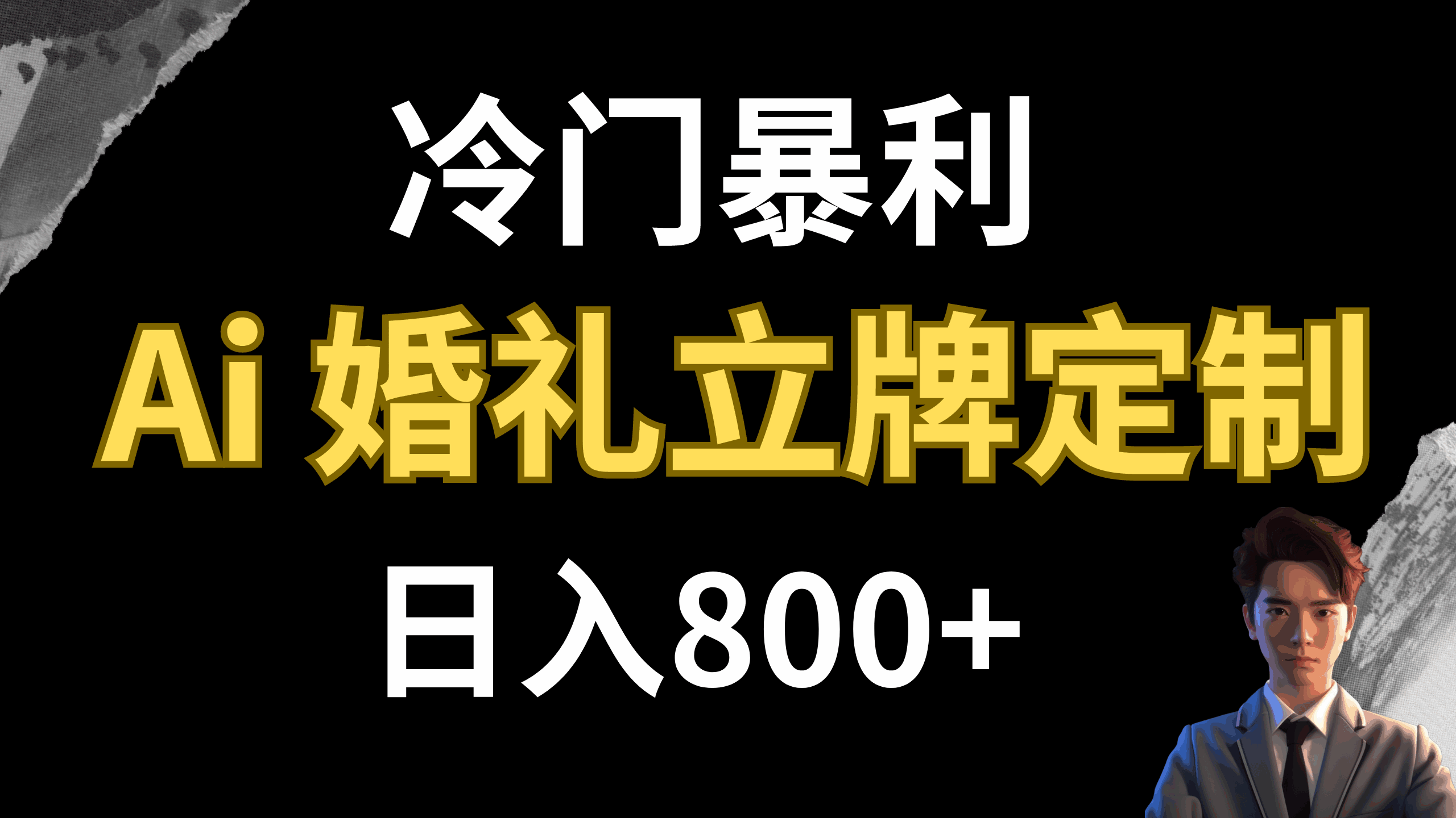 图片[1]-冷门暴利项目：AI婚礼立牌定制，需求量大，日入800+（附素材）-天边资源网