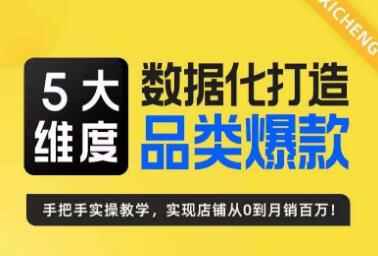 图片[1]-一套高效运营爆款方法，5大维度，数据化打造电商品类爆款特训营-天边资源网