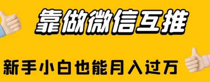 图片[1]-靠做微信互推，新手小白也能月入过万-天边资源网