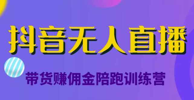 图片[1]-无人直播带货赚佣金教程：0基础日入过千实操，快速上手（价值6980元）-天边资源网