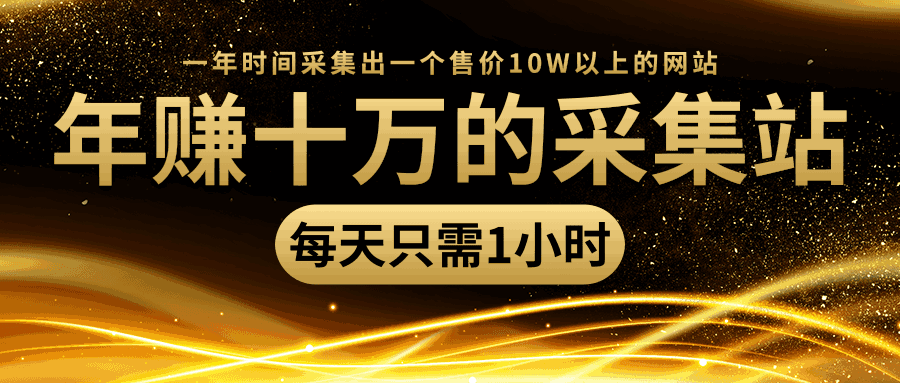 图片[1]-年赚十万的采集站，每天却只需要1小时，一年时间采集出一个售价10W以上的网站-天边资源网