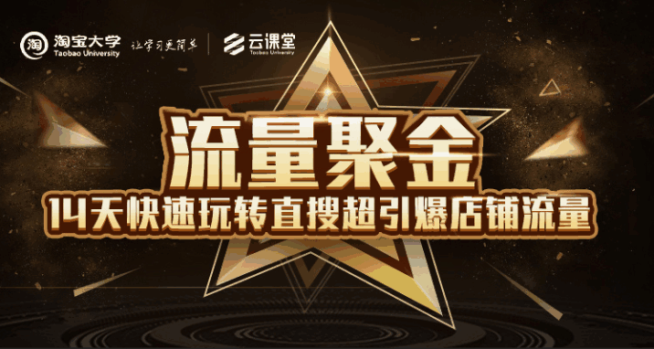 图片[1]-淘宝大学：流量聚金14天快速玩转直搜，超引爆店铺流量，价值8800元-天边资源网
