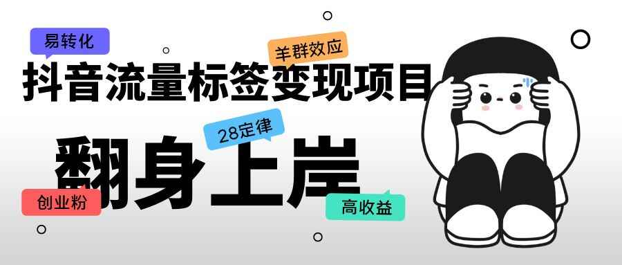 图片[1]-抖音流量标签变现项目：高单价、简单收益，轻松转化为抖音创业粉-天边资源网