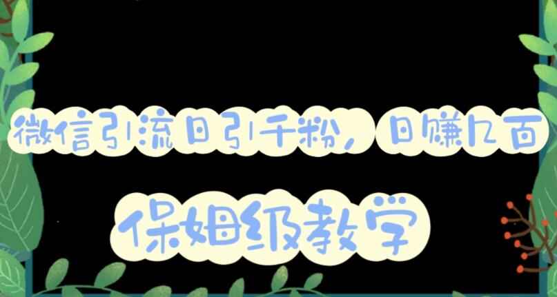 图片[1]-微信互推圈半自动引流【视频教程】矩阵操作日引千人-天边资源网
