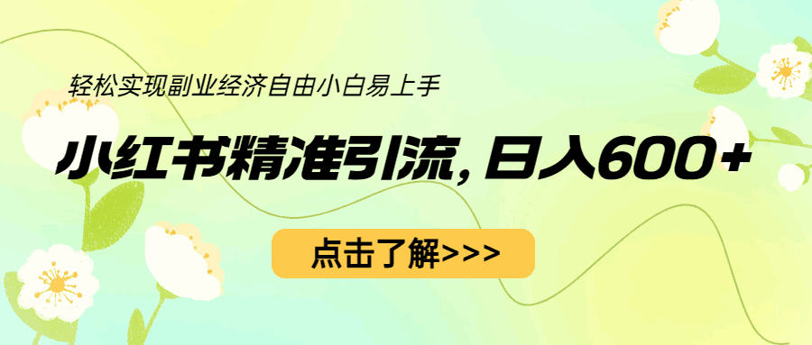 图片[1]-小红书精准引流（教程+1153G资源）日入600+-天边资源网