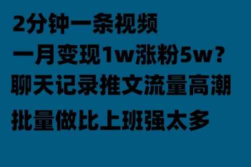 图片[1]-月入过万的聊天记录推文项目！操作指南！-天边资源网