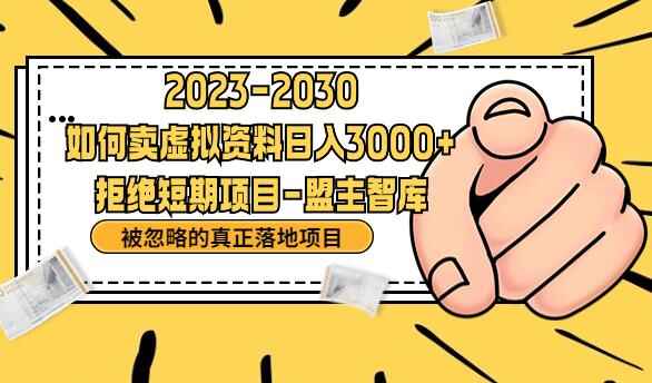 图片[1]-靠信息差卖虚拟资料日入3000+【教程】-天边资源网