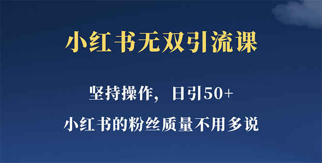 图片[1]-小红书引流实战课程：一天引流50+女粉，不做视频也能轻松实现-天边资源网