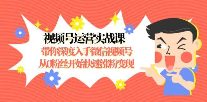 图片[1]-视频号运营实战课，带你深度入手微信视频号1.0，从0粉丝开始快速涨粉变现-天边资源网