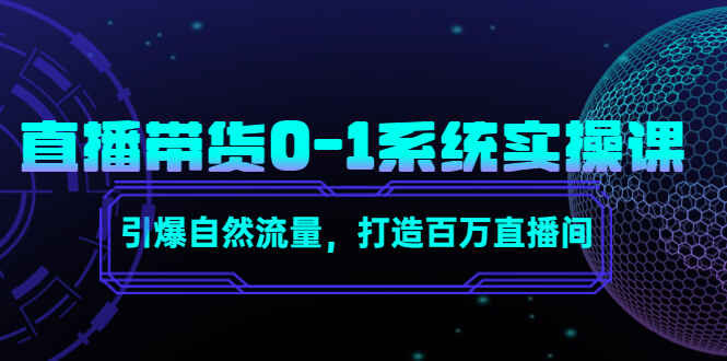 直播带货实操课程：引爆自然流量，打造百万直播间！-天边资源网