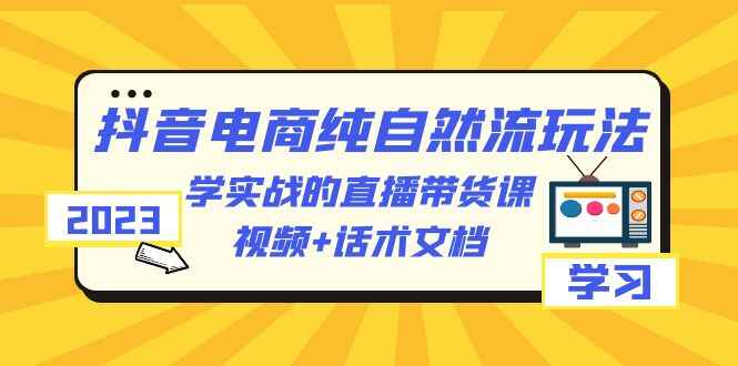 图片[1]-抖音电商纯自然流玩法教学：实操视频+话术文档-天边资源网