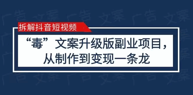 图片[1]-“毒”文案副业项目，高流量，从制作到变现-天边资源网