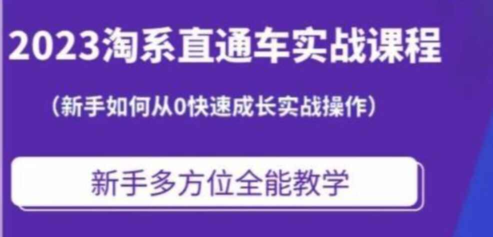 图片[1]-2023淘系直通车保姆式运营讲解，新手如何从0快速成长实战操作，新手多方位全能教学 - 天边资源网-天边资源网