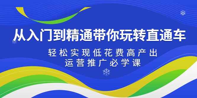 图片[1]-淘宝直通车推广教程：从入门到精通带你玩转淘宝直通车，轻松实现低花费高产出-天边资源网
