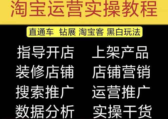 图片[1]-淘宝0基础开店教程：入门到精通全套视频网店电商运营教学课程-天边资源网