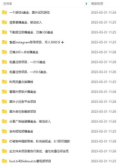 图片[2]-最新国外项目大全【适合小白】，包含十几种国外撸美金项目 【教程＋网址】-天边资源网