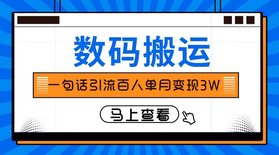 图片[1]-仅靠一句话引流百人变现3万？-天边资源网
