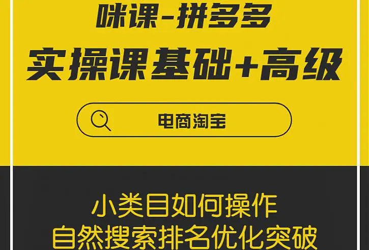 图片[1]-拼多多电商基础班+进阶班+突破班，用系统的学习模式快速改变现状-天边资源网