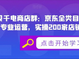 贝千电商店群：京东全类目解析，京东店群专业运营，实操200家店铺，纯实战经验-天边资源网