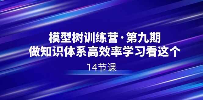 图片[1]-模型树训练课程，做知识体系高效率学习看这个（9节音频课+4节视频课）-天边资源网