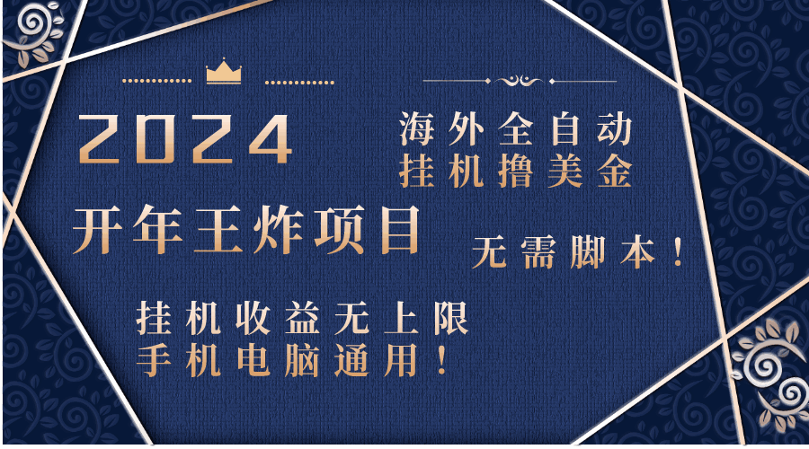 图片[1]-2024海外全自动挂机撸美金项目，手机电脑均可，无需脚本，收益无上限【揭秘】-天边资源网