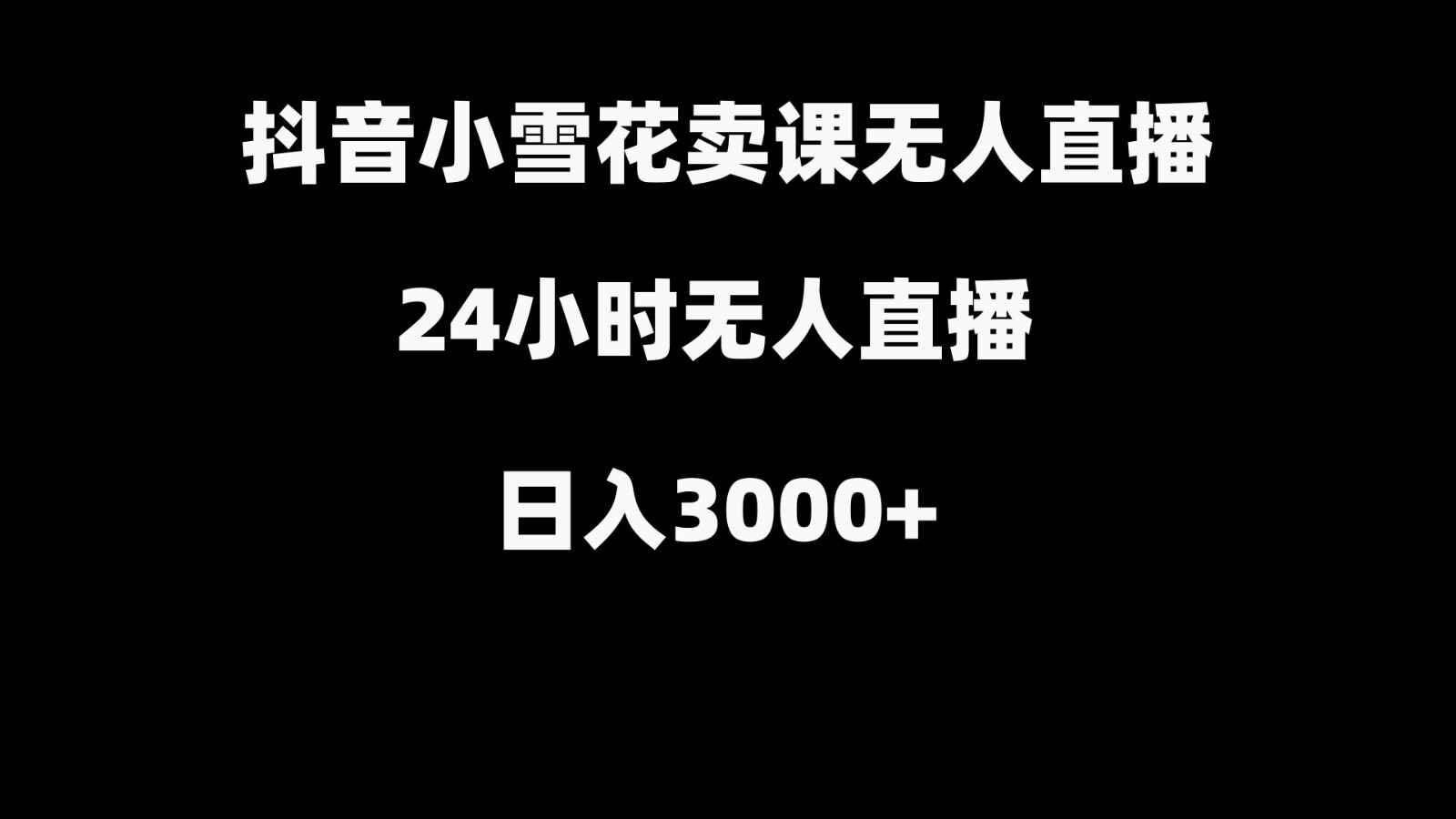 图片[1]-抖音小雪花卖缝补收纳教学视频课程，无人直播日入3000+（附素材）-天边资源网