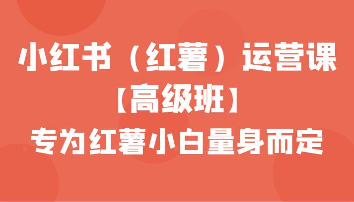 小红书运营课【高级班】