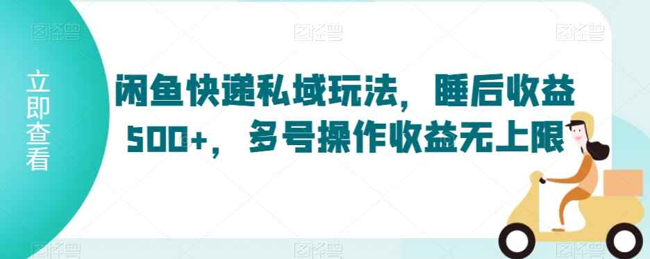 闲鱼快递私域玩法