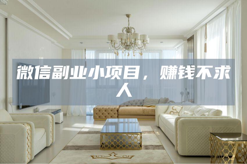 微信副业小项目，赚钱不求人