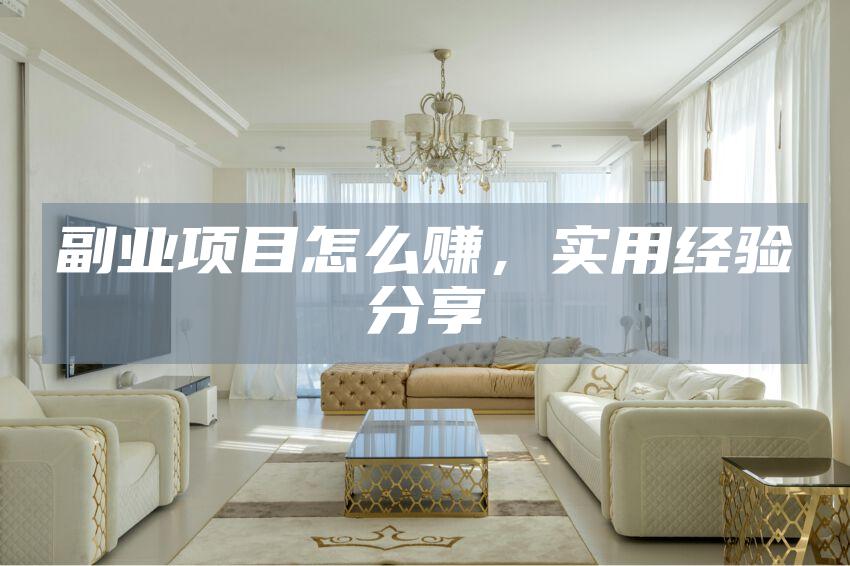 副业项目怎么赚,实用经验分享