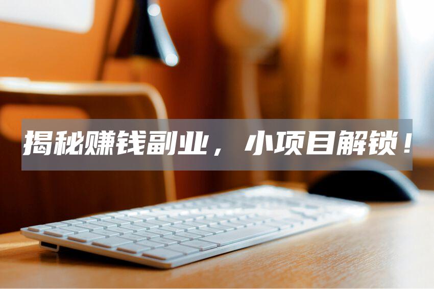 揭秘赚钱副业，小项目解锁！