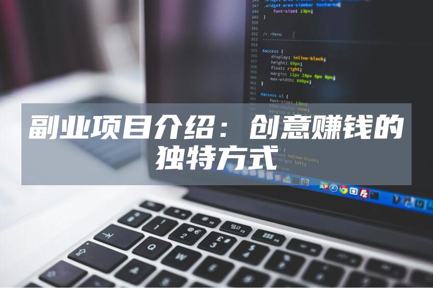副业项目介绍：创意赚钱的独特方式