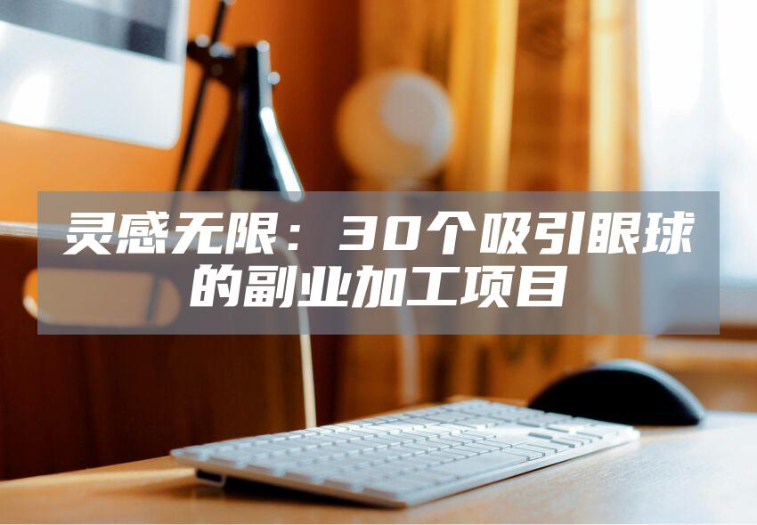 灵感无限：30个吸引眼球的副业加工项目