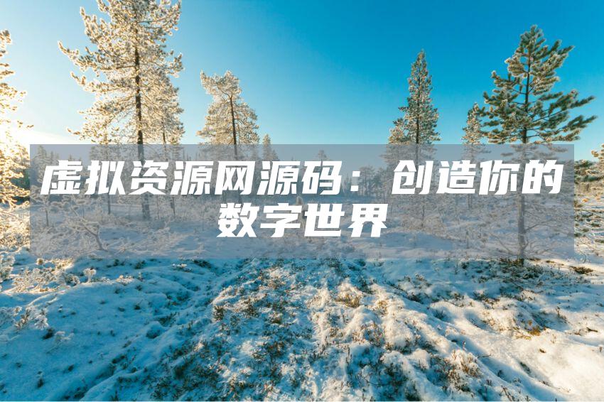 虚拟资源网源码：创造你的数字世界