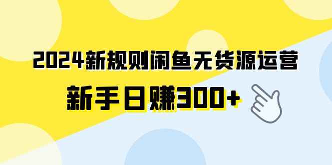 2024新规则闲鱼无货源运营 新手日赚300+【揭秘】-天边资源网