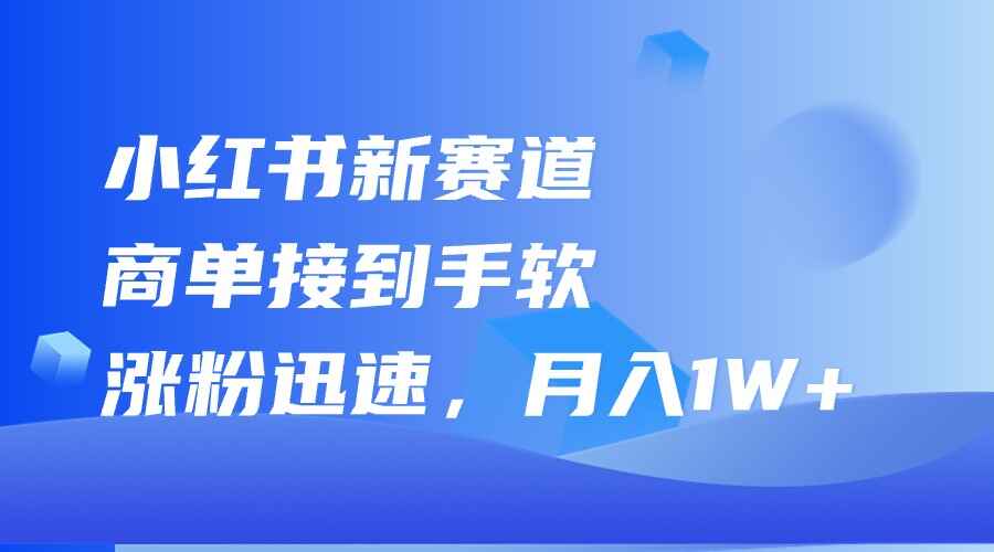 图片[1]-小红书新赛道 商单接到手软，涨粉迅速，月入1W+【揭秘】-天边资源网