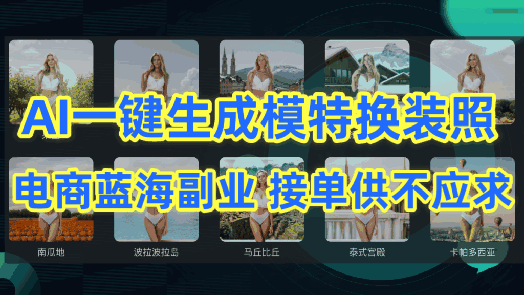 AI制作一键生成模特换装照