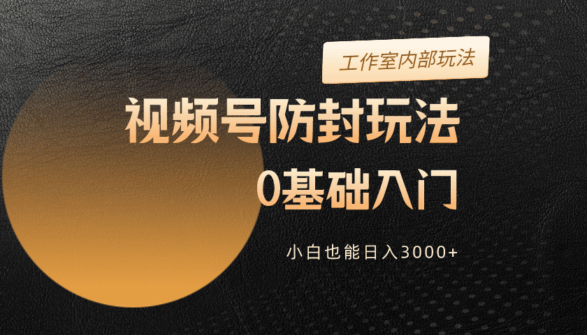 图片[1]-2024视频号升级防封玩法 零基础入门，小白也能日入3000+【揭秘】-天边资源网