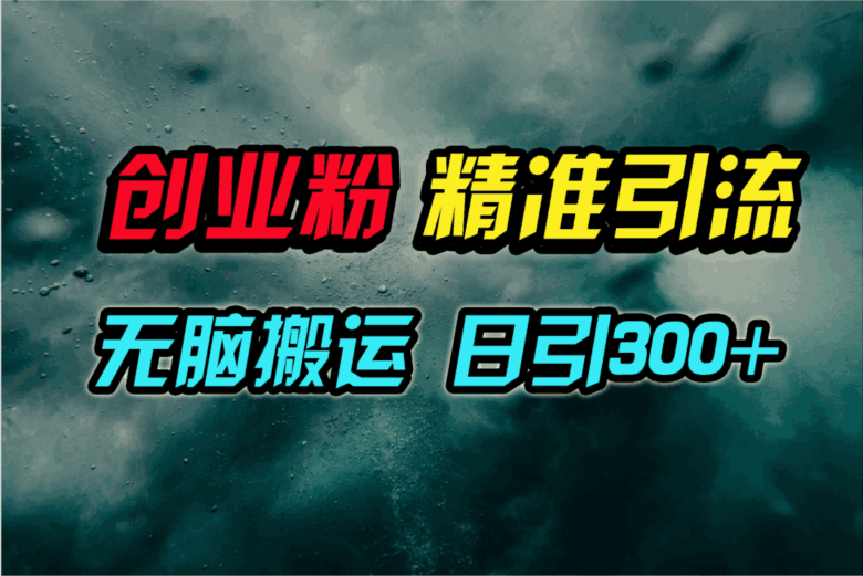 视频号纯搬运日引300+创业粉