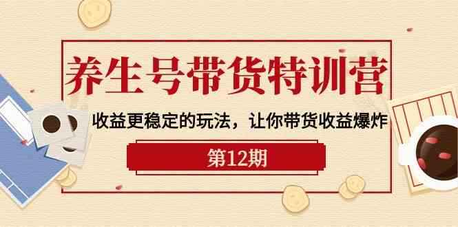 养生号带货特训课程