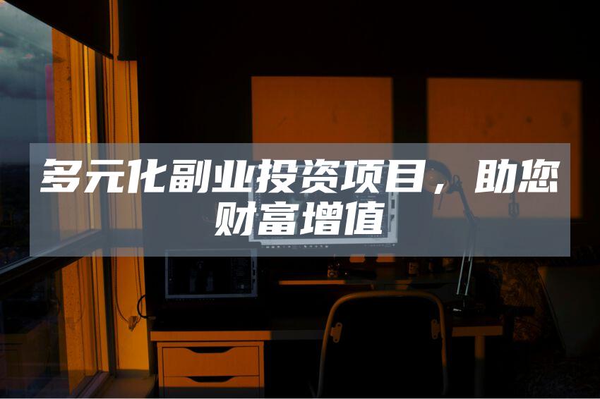 多元化副业投资项目，助您财富增值