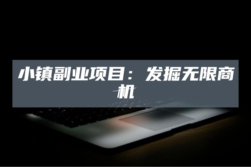 小镇副业项目：发掘无限商机