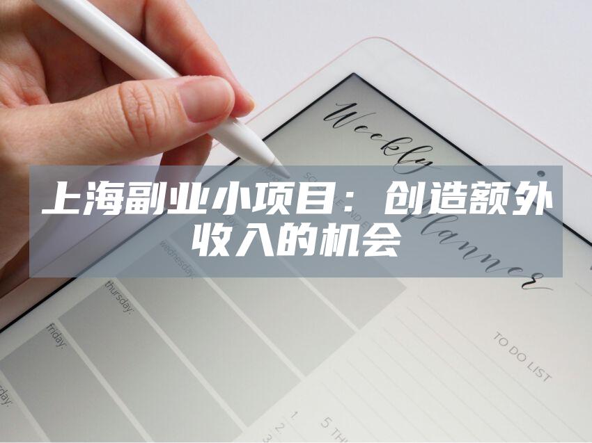上海副业小项目：创造额外收入的机会