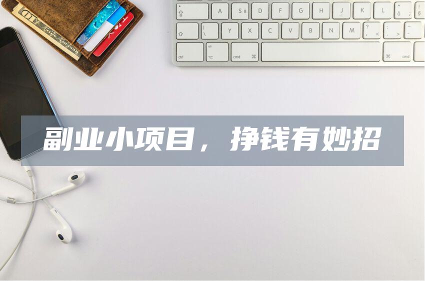 副业小项目，挣钱有妙招