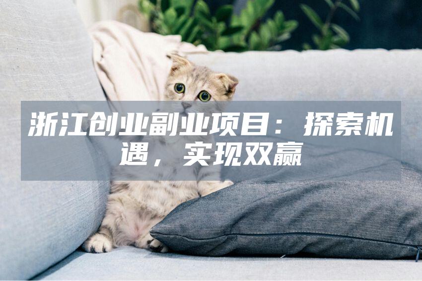 浙江创业副业项目：探索机遇，实现双赢
