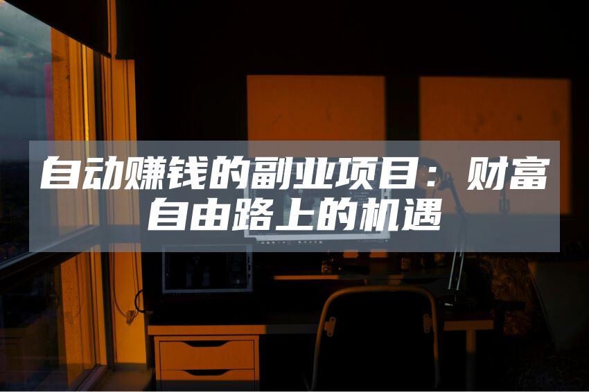 自动赚钱的副业项目：财富自由路上的机遇