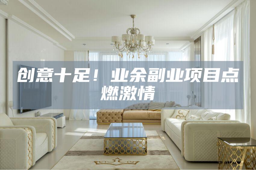创意十足！业余副业项目点燃激情